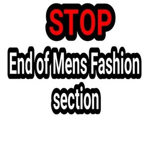 STOP... end of mens fashion area